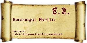 Bessenyei Martin névjegykártya