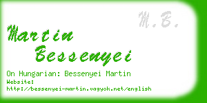 martin bessenyei business card